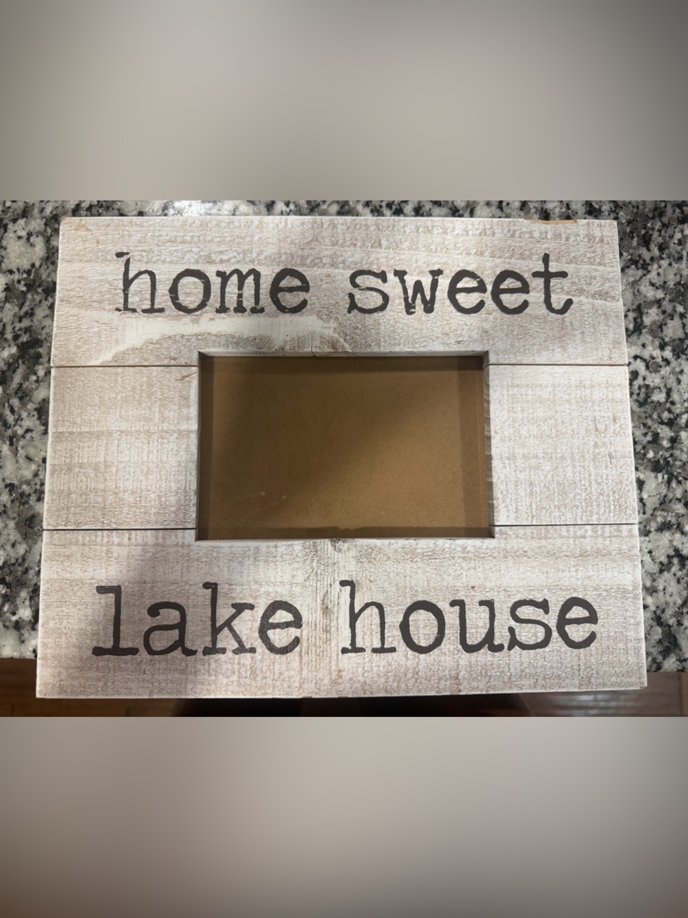 Home Sweet Home Sweet Whitewashed Wood Picture Frame